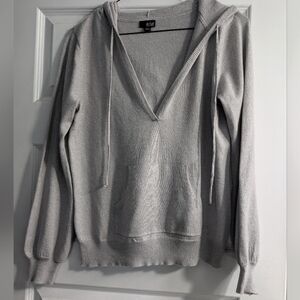 Cute, silver sparkly, hooded sweater